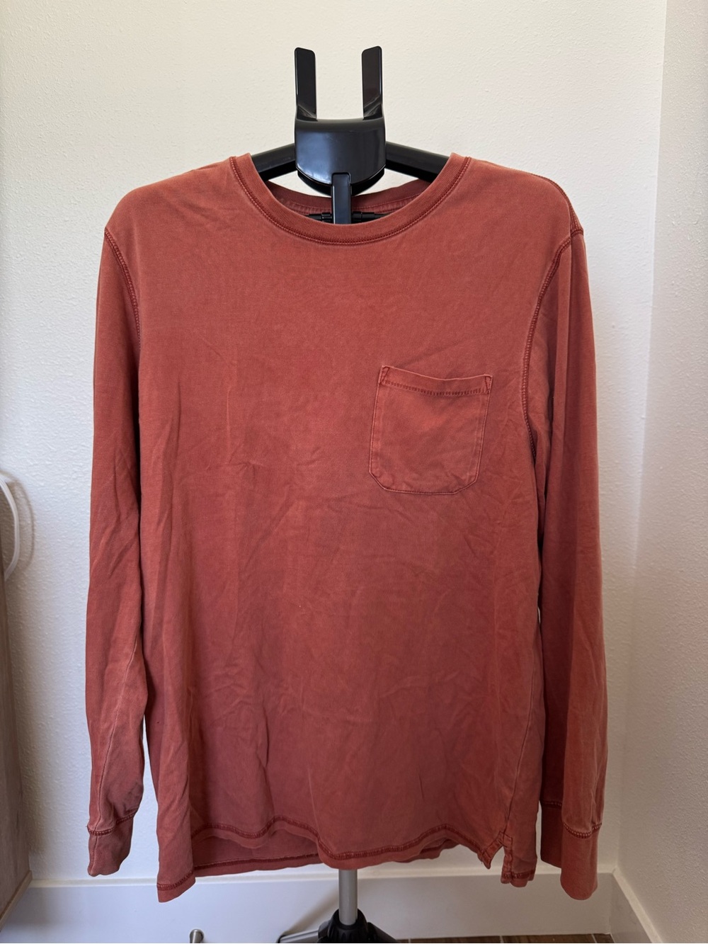 Goodfellow & Co Long Sleeve Pocket Tee - Rust